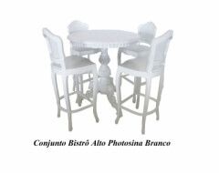 Conjunto Bistrô Alto Photosina Branco