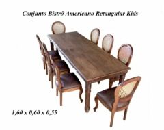 Conjunto Bistrô Americano Retangular Kids