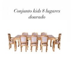 Conjunto Kids  8 Lugares Dourado 