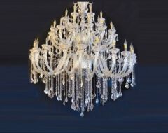 Lustre de Cristal com 48 lâmpadas