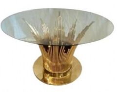 Mesa Clear Dourada 