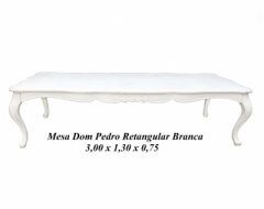 Mesa Dom Pedro Retangular Branca